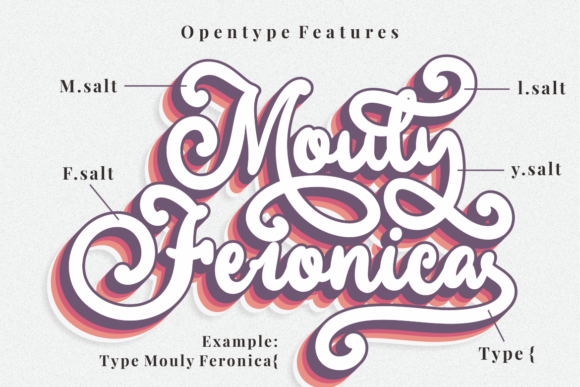 Mouly Feronica Font Poster 2