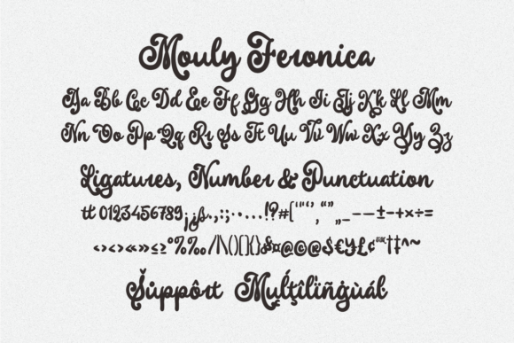 Mouly Feronica Font Poster 11