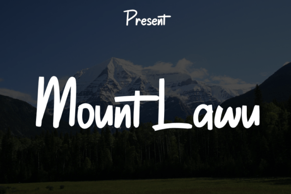 Mount Lawu Font Poster 1