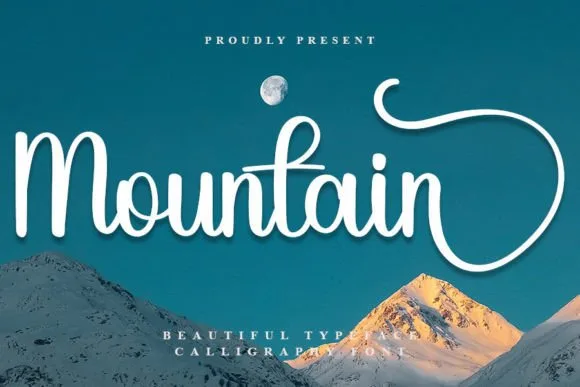 Mountain Font Mountain Font Poster 1