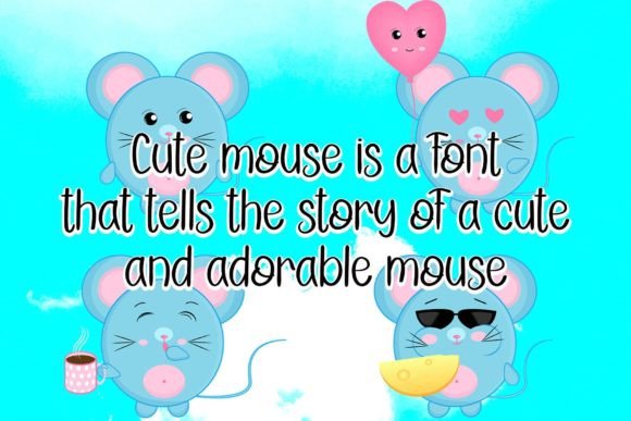 Mouse Cute Font Poster 2