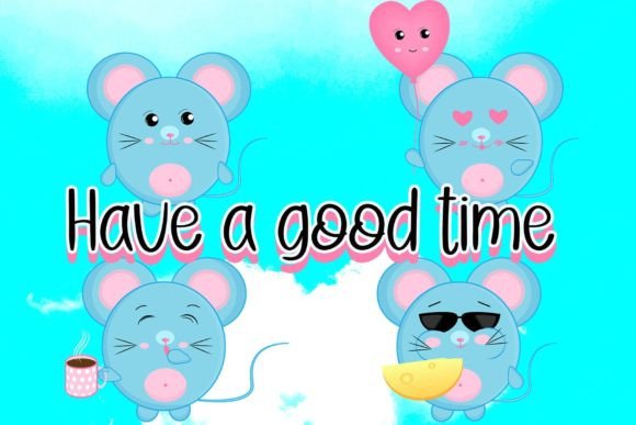 Mouse Cute Font Poster 3
