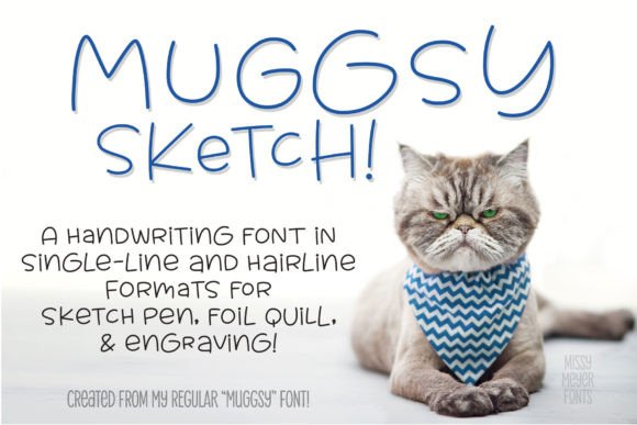 Muggsy Sketch (single Line) Font