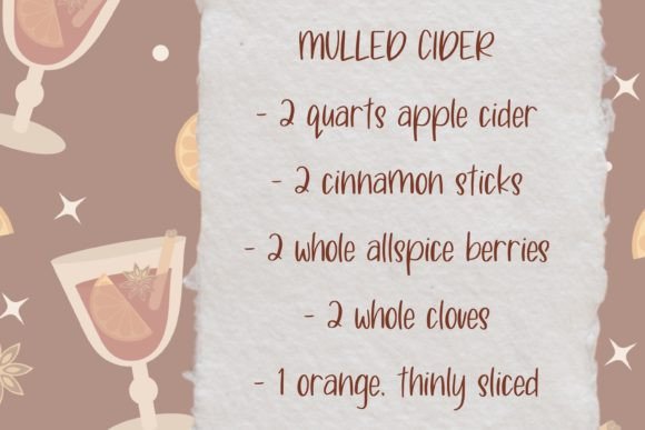 Mulled Cider Font Poster 2