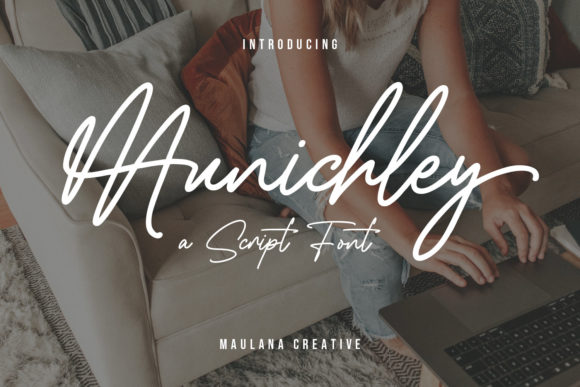 Munichly Script Font Poster 1