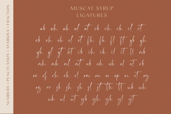 Muscat Syrup Font Poster 11