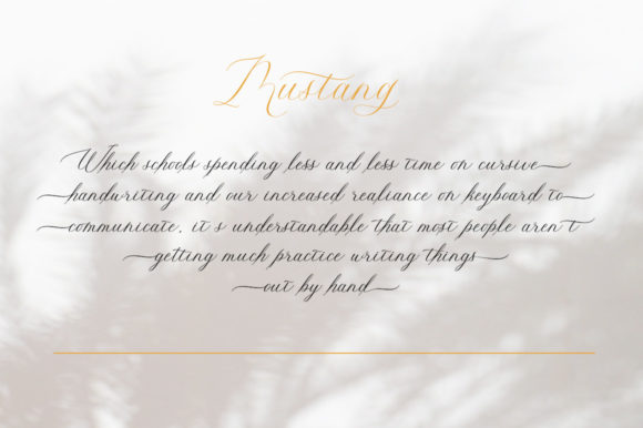 Mustang Script Font Poster 5