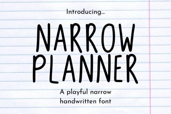 Narrow Planner Font