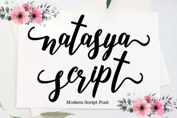 Natasya Script Font Poster 1