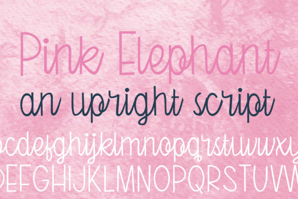  Pink Elephant  Font Poster 1