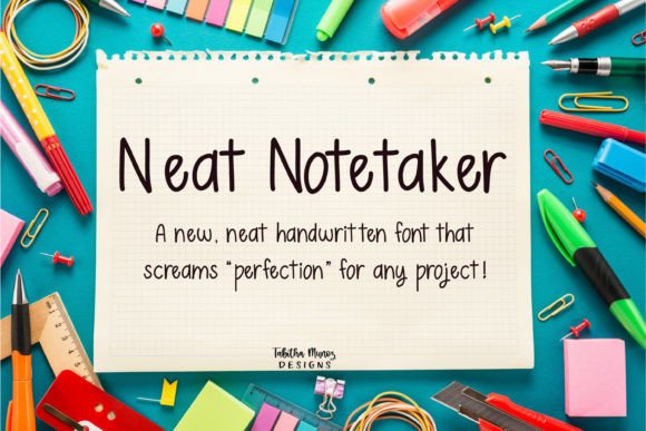 Neat Notetaker Font Poster 1