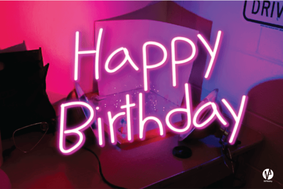 Neon Font Poster 5