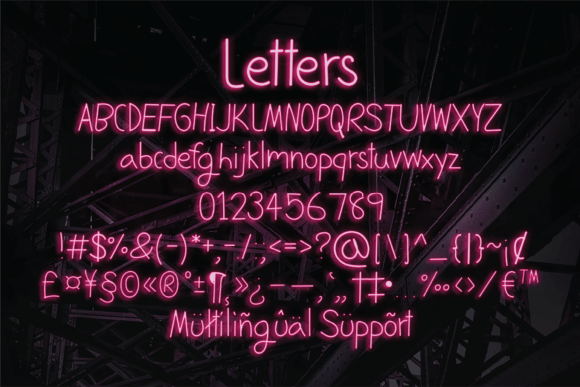 Neon Font Poster 10