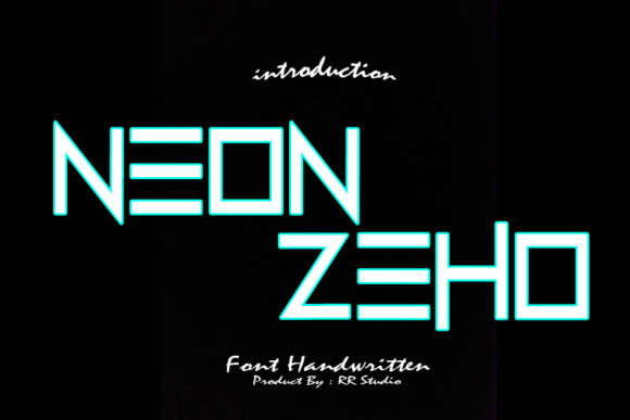 Neon Zeho Font Poster 1