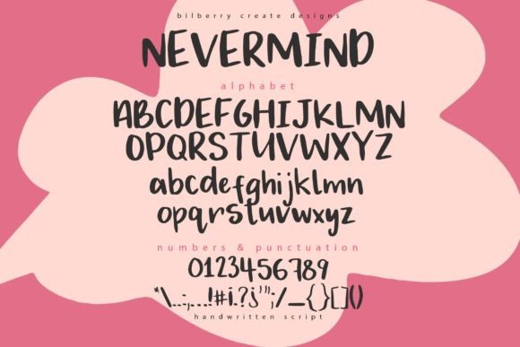 Nevermind Font Poster 6