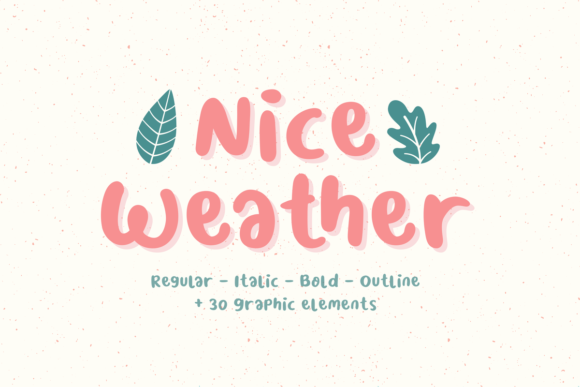 Nice Weather Font Poster 1