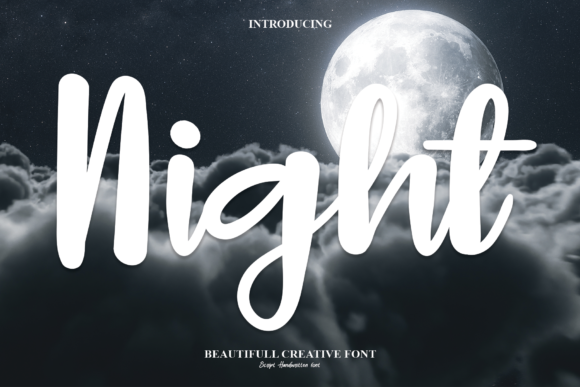 Night Font Night Font Poster 1