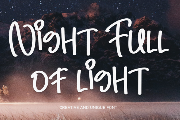 Night Full of Light Font Poster 1