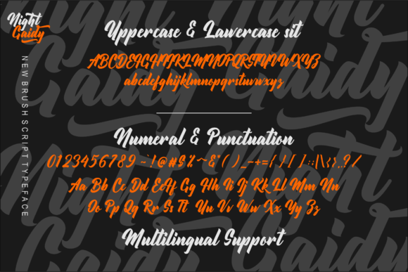 Night Gaidy Font Poster 11