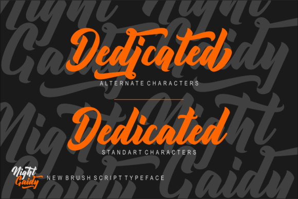 Night Gaidy Font Poster 8