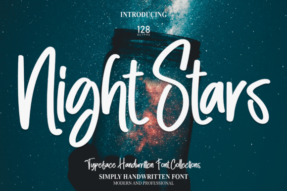 Night Stars Font Poster 1