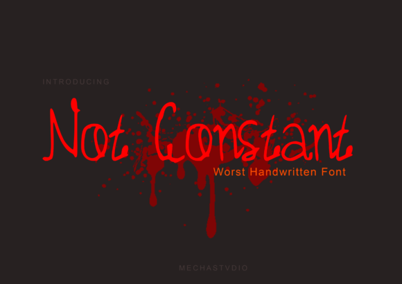 Not Constant Font Poster 1