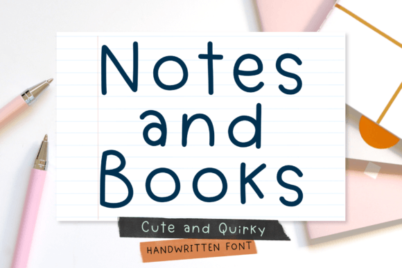 Notes and Books Font