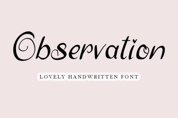 Observation Font Poster 1