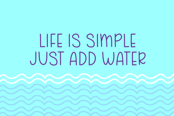Ocean Blue Font Poster 2