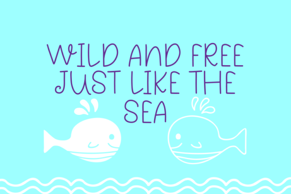 Ocean Blue Font Poster 3
