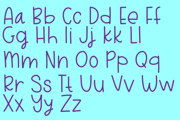 Ocean Blue Font Poster 4