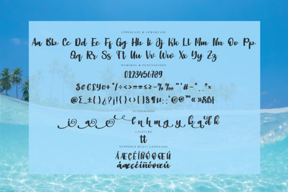 Oceanblue Font Poster 5