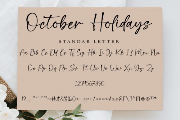 October Holidays Font Poster 7