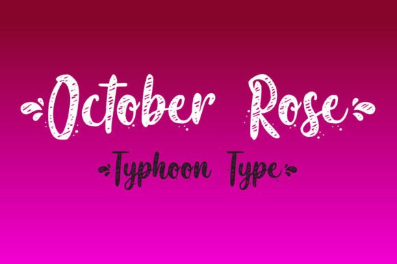 October Rose Font Poster 3