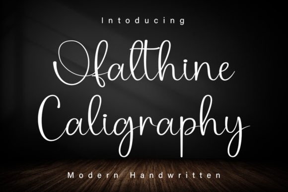 Ofalthine Caligraphy Font Poster 1