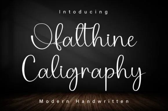Ofalthine Caligraphy Font Ofalthine Caligraphy Font Poster 1