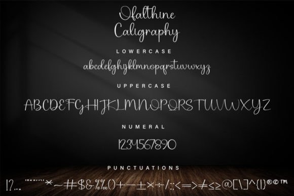Ofalthine Caligraphy Font Poster 7