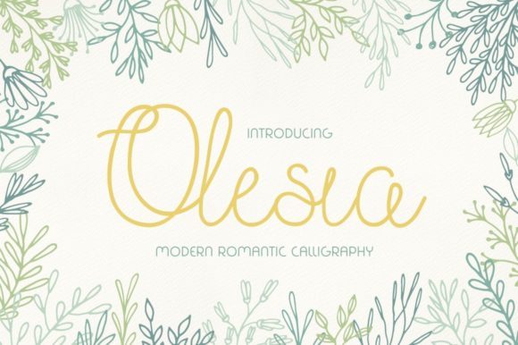 Olesia Handwritten Font Font Poster 1