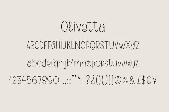 Olivetta Font Poster 2