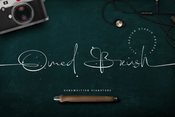 Omed Brush Font Poster 1