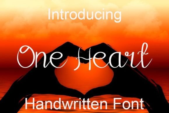 One Heart Font Poster 1