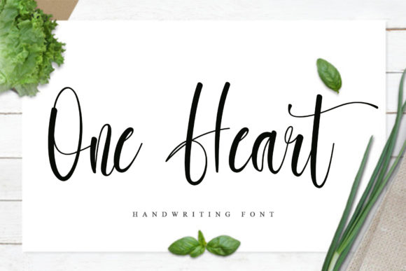 One Heart Font Poster 1