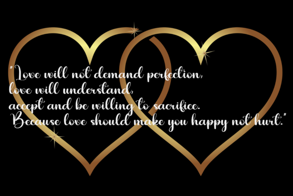 One Heart Font Poster 2