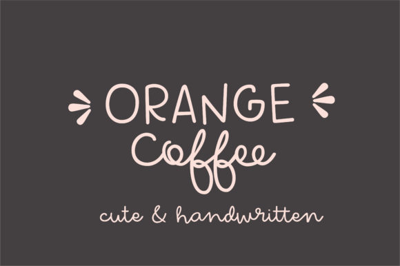 Orange Coffee Font Poster 1
