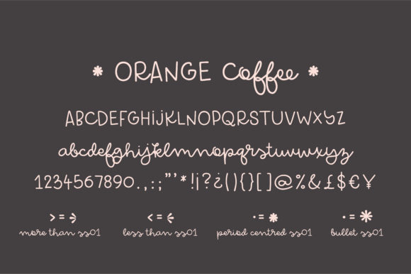 Orange Coffee Font Poster 2