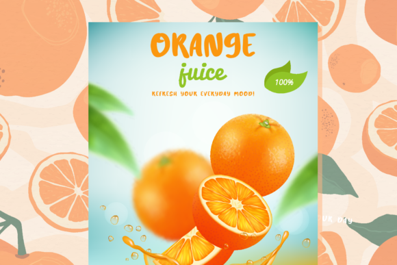 Orange Squeeze Font Poster 2