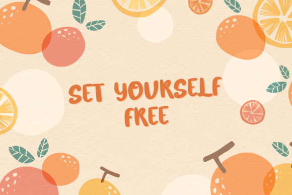 Orange Squeeze Font Poster 4