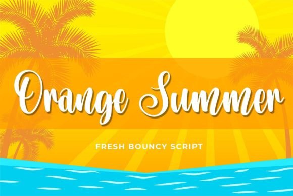 Orange Summer Font Poster 1