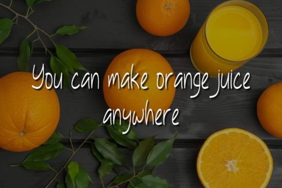 Orange Water Font Poster 3