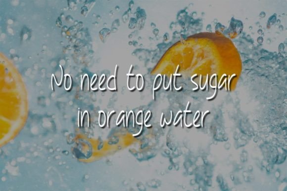 Orange Water Font Poster 4